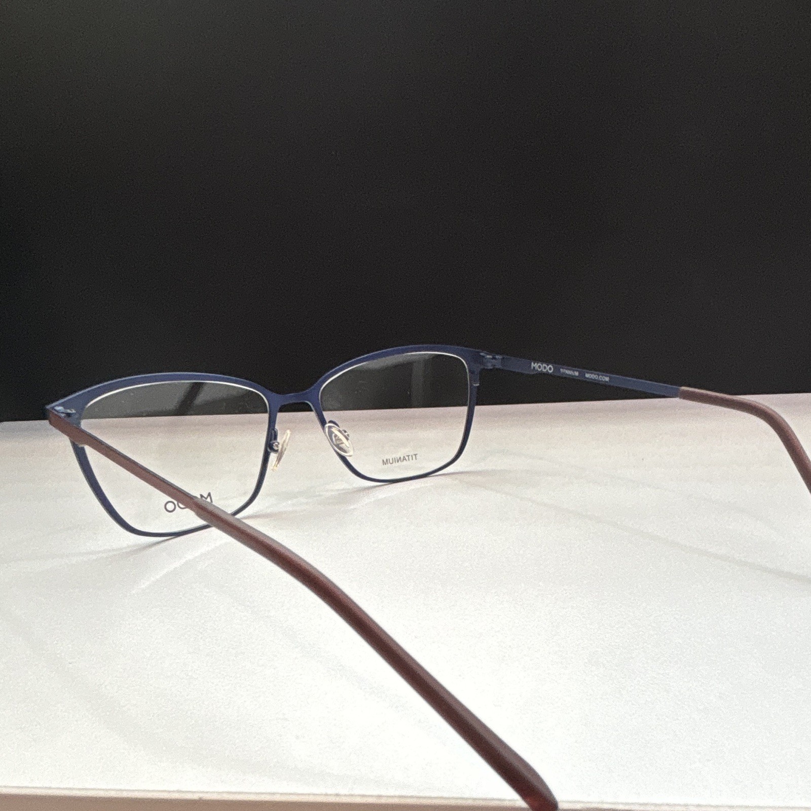 MODO 4233 Titanium Full Rim Eyeglasses Red Frame Unisex Adults 54-15-140