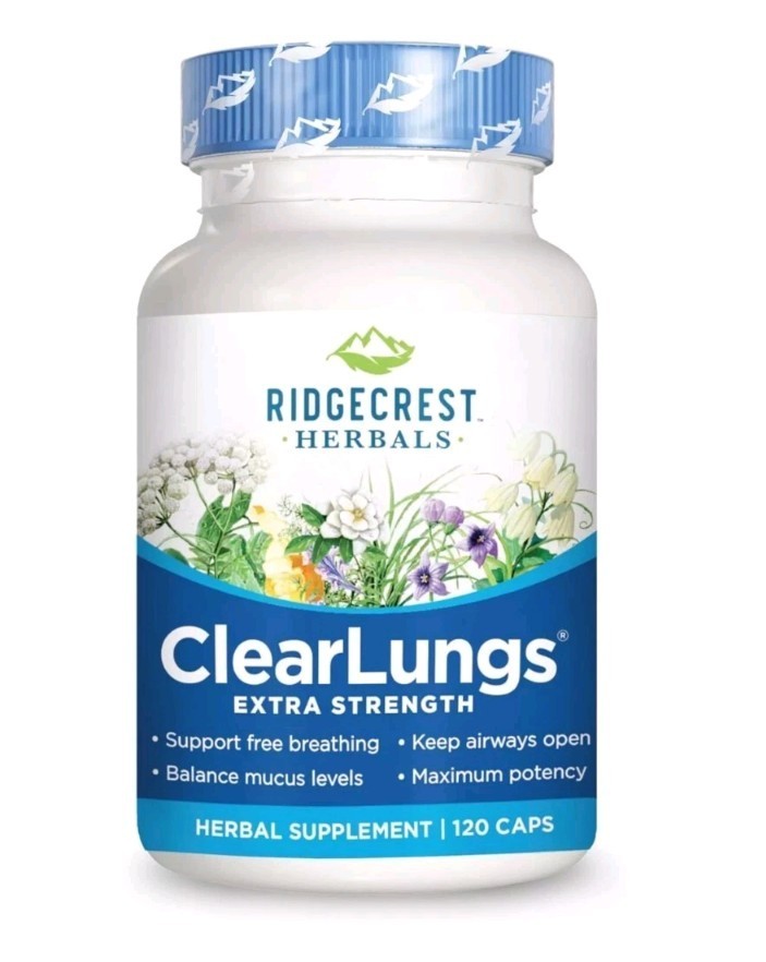 Clear Lungs Extra Strength 120 Cap Ridgecrest Herbals FREE SHIPPING
