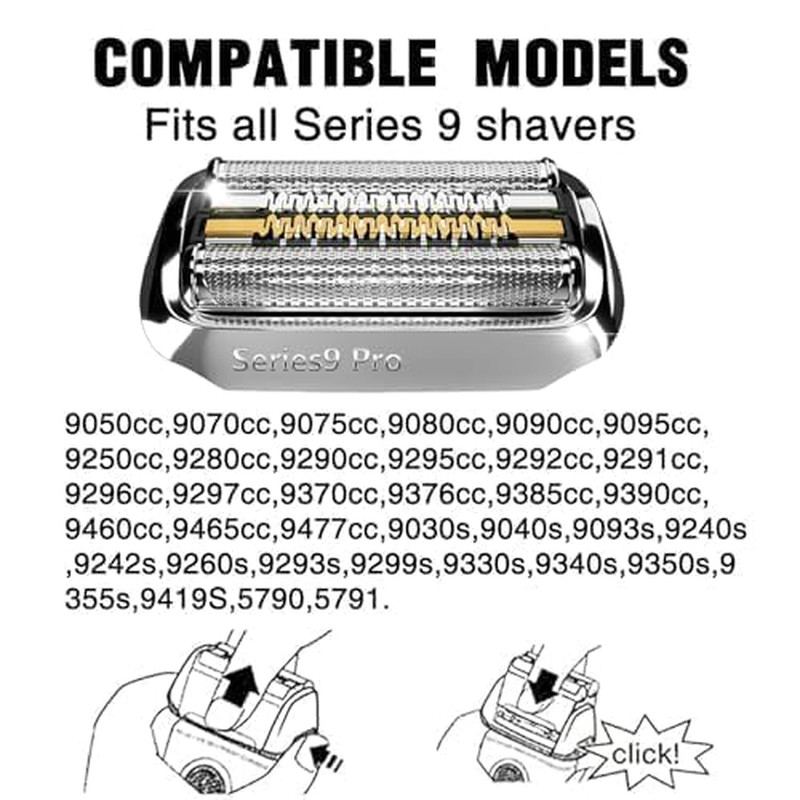 94M Series 9 Replacement Shaver Head Compatible with Braun Series 9 Replacement