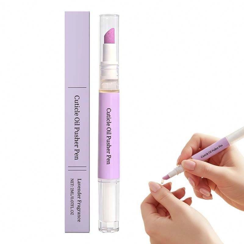 2-in-1 Cuticle Pusher 2026 Cuticle Oil Pusher Pen Portable Nail Care Pen for Dry