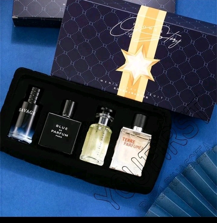Luxury Men’s Premium Fragrance 4pcs Set Cologne Long-Lasting Fathers Day Gift