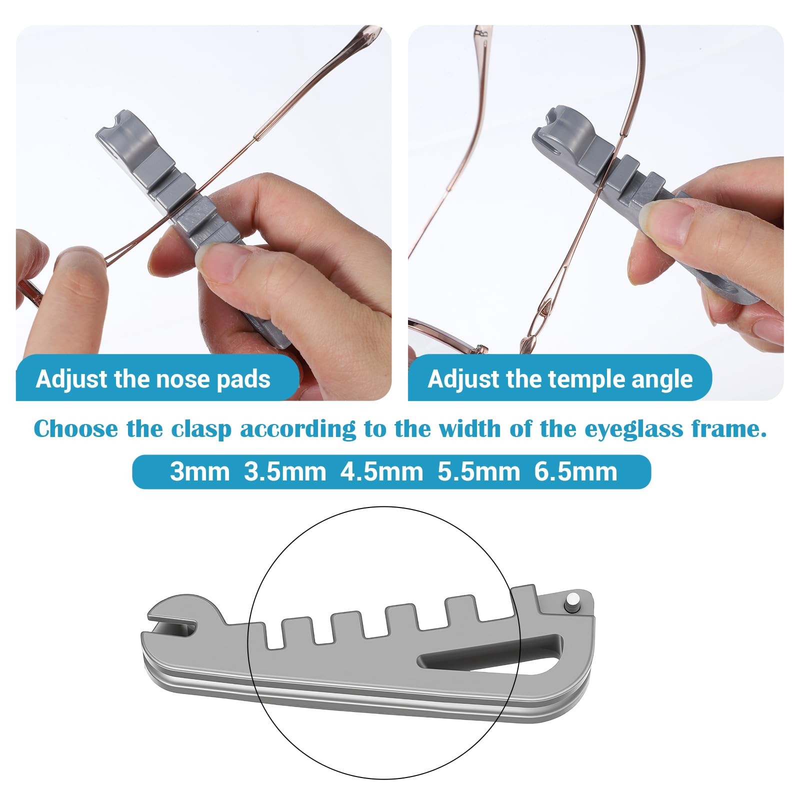 1PCS Eyeglass Frame Adjustment Tool with 2PCS 3-in-1 Screwdriver Kit, Eyeglas…