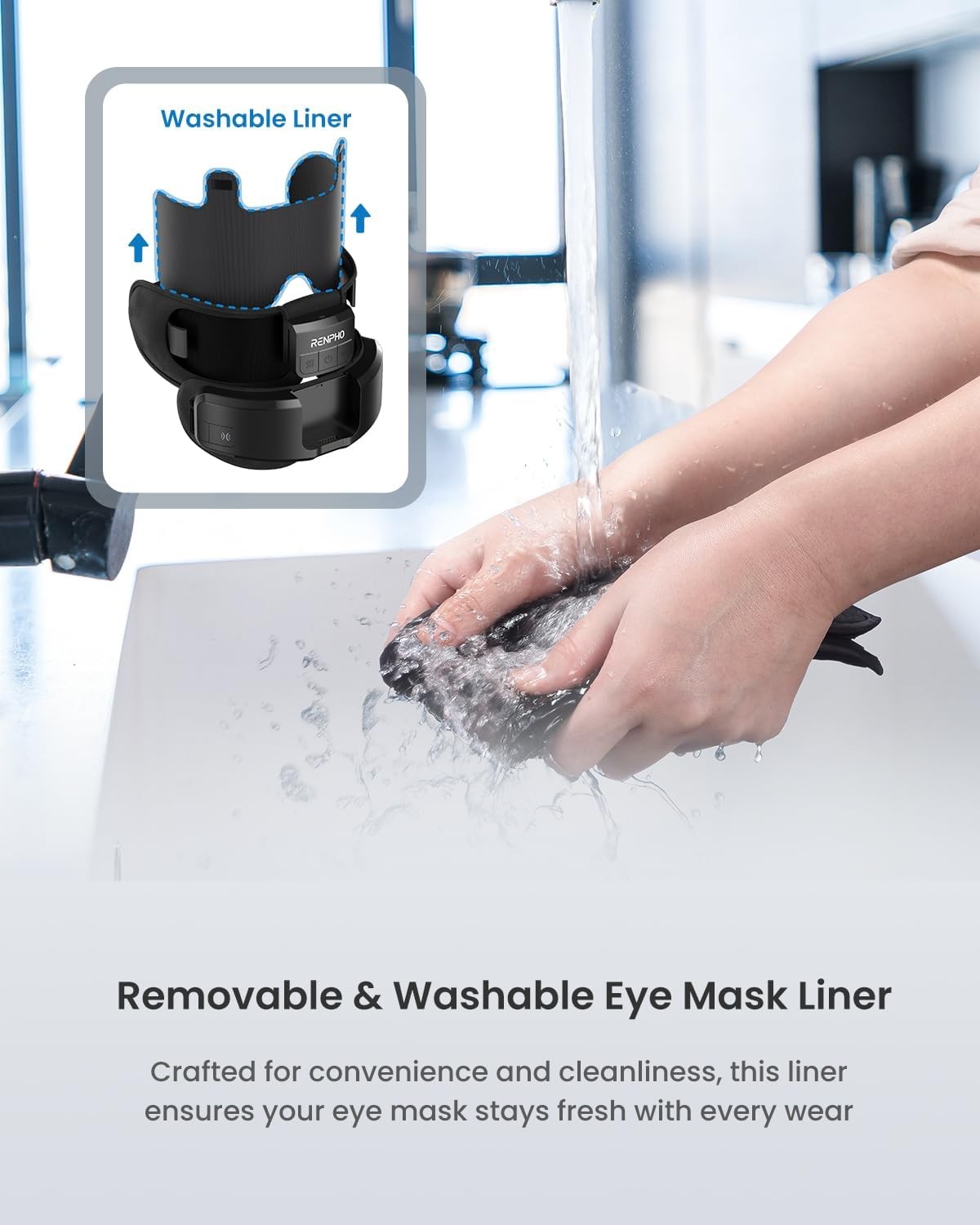 RENPHO Eye Massager with Remote Control & Heat Compression, Eye Therapy Massager