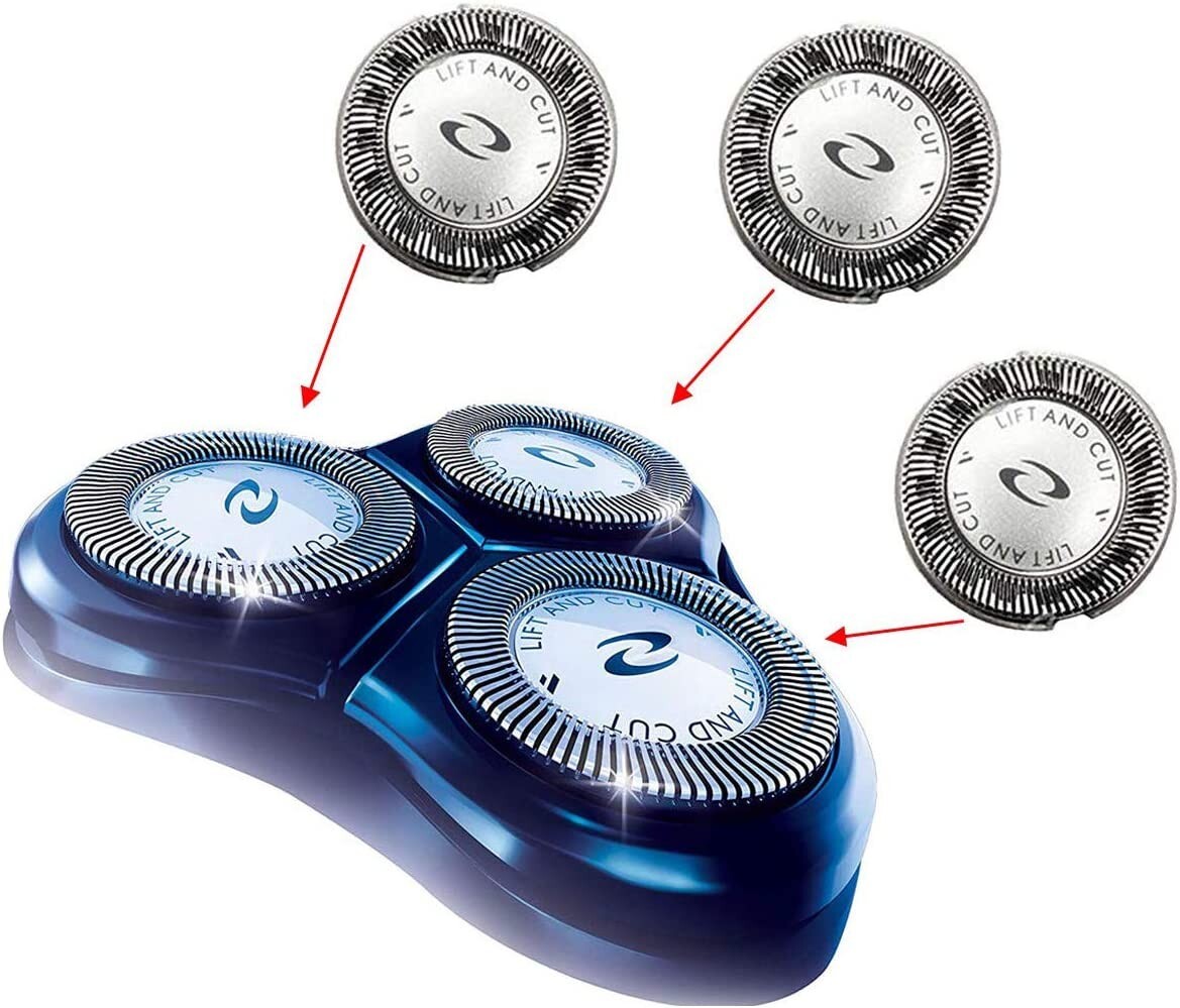 [3 Pack] Replacement Heads for Philips Norelco Shavers Blades HQ3、HQ4、HQ55、HQ56