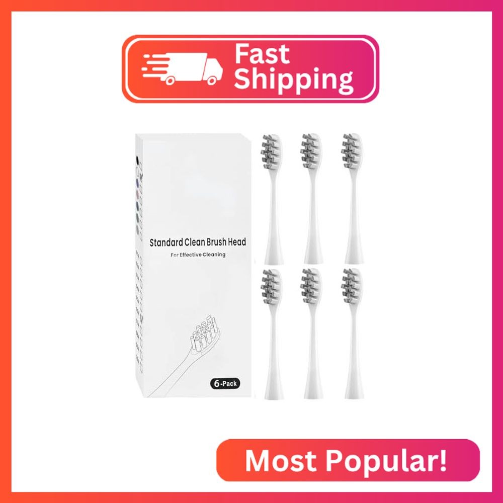 6 Pack Replacement Brush Heads Compatible with Oclean Electric Toothbrush Heads