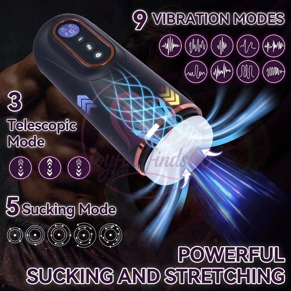 Male Masturbaters Automatic HandsFree Telescopic Sucking Cup Stroker Men Sex Toy
