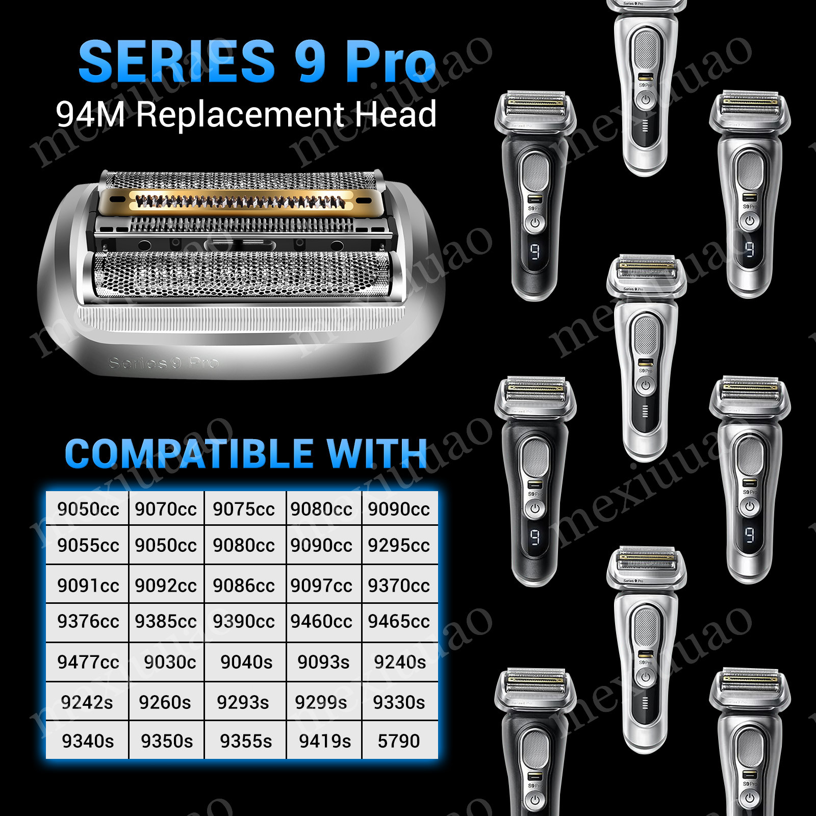 94M Replacement Shaver Head Compatible with Braun Series 9 Electric Razor 9030s