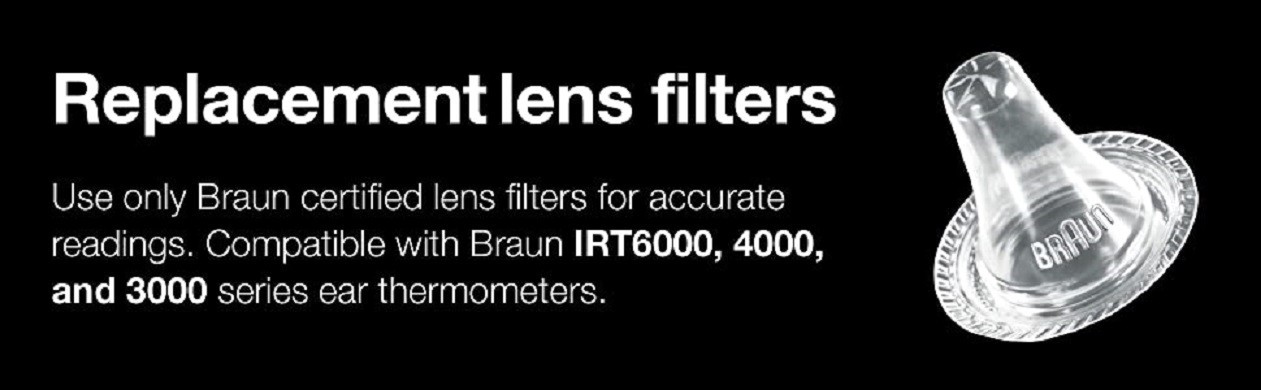 Braun ThermoScan Lens Filters, For Ear Thermometer Lens Filters BPA Free 40/Box