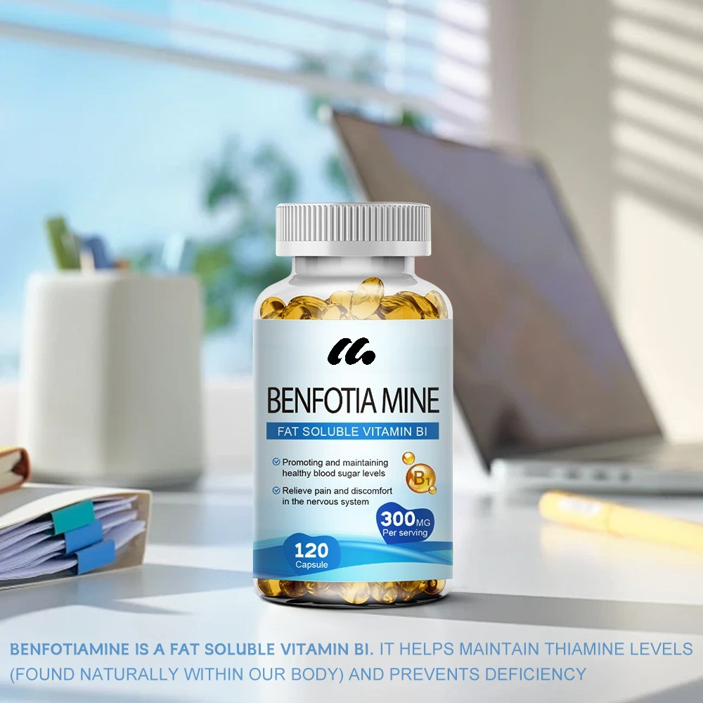 300mg Benfotiamine Capsules Fat Soluble Thiamine Vitamin B1 NON-GMO,Gluten Free
