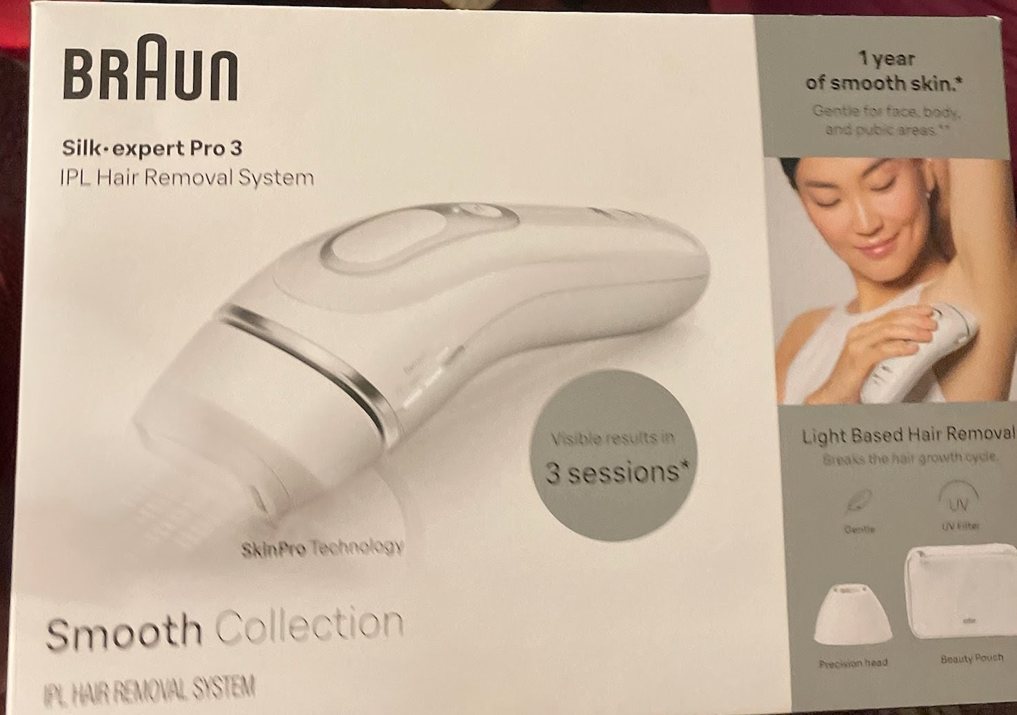 Braun IPL Long-Lasting Hair Removal System for Women and Men, Silk Expert Pro 3