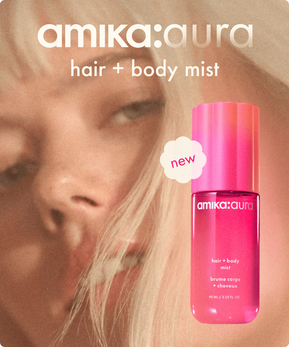 Amika Aura™ Hair & Body Mist Spray 3 oz + Amika Signature Hand Wash 13.5 oz Set