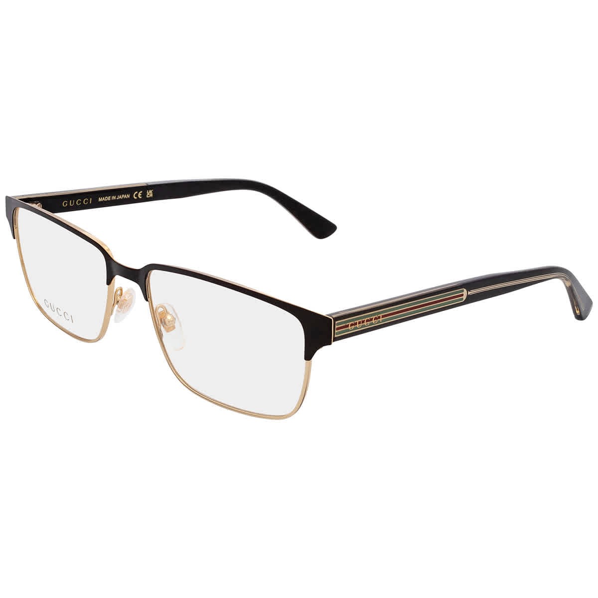 Gucci Demo Rectangular Men’s Eyeglasses GG0383O 004 58 GG0383O 004 58