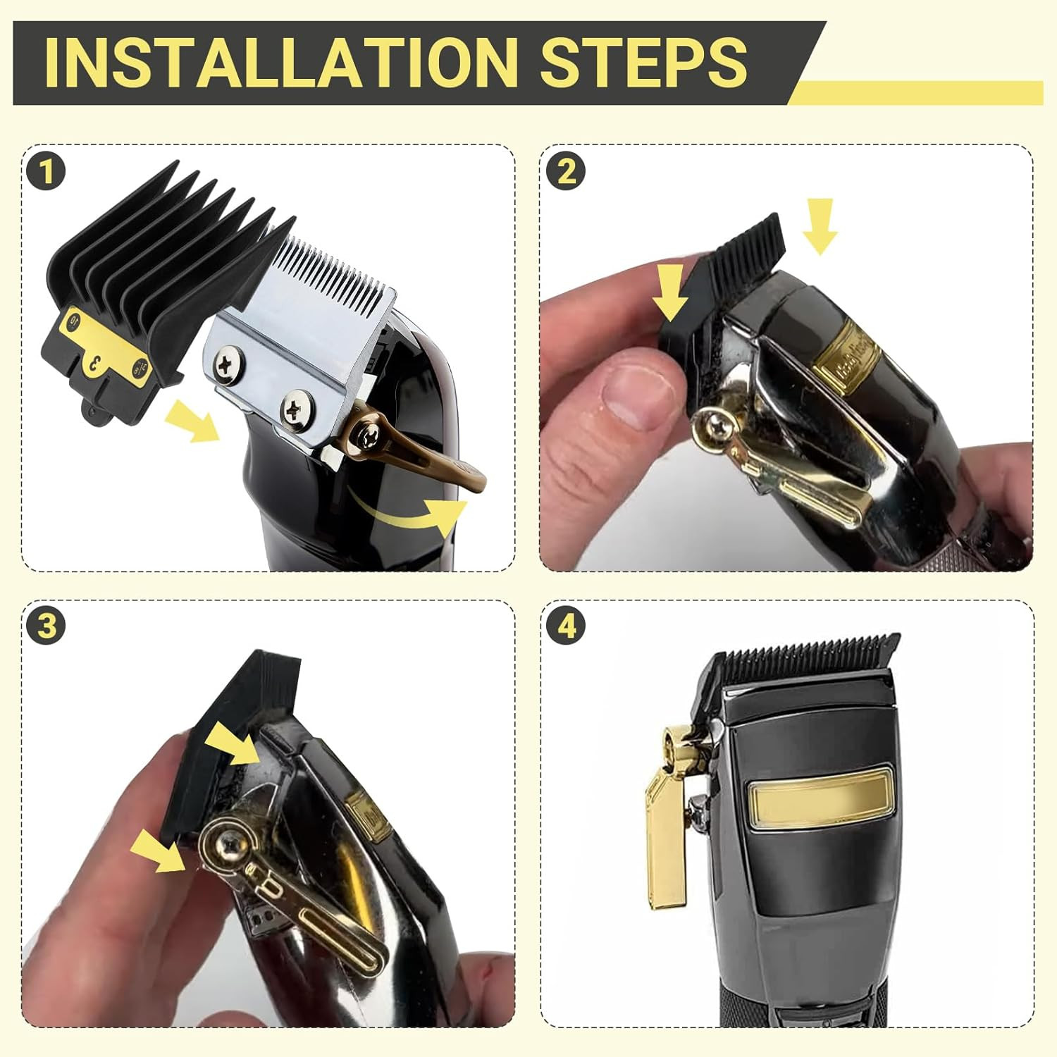 8 Packs Clipper Guards Replacement for BaBylissPRO Barberology FX870, FX880, FX8
