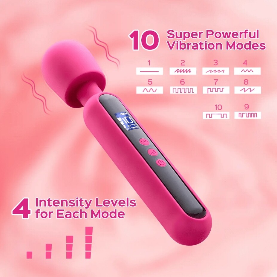 Handheld Massager Strong Vibrating Wand Full Body Therapy Motor Long Lasting