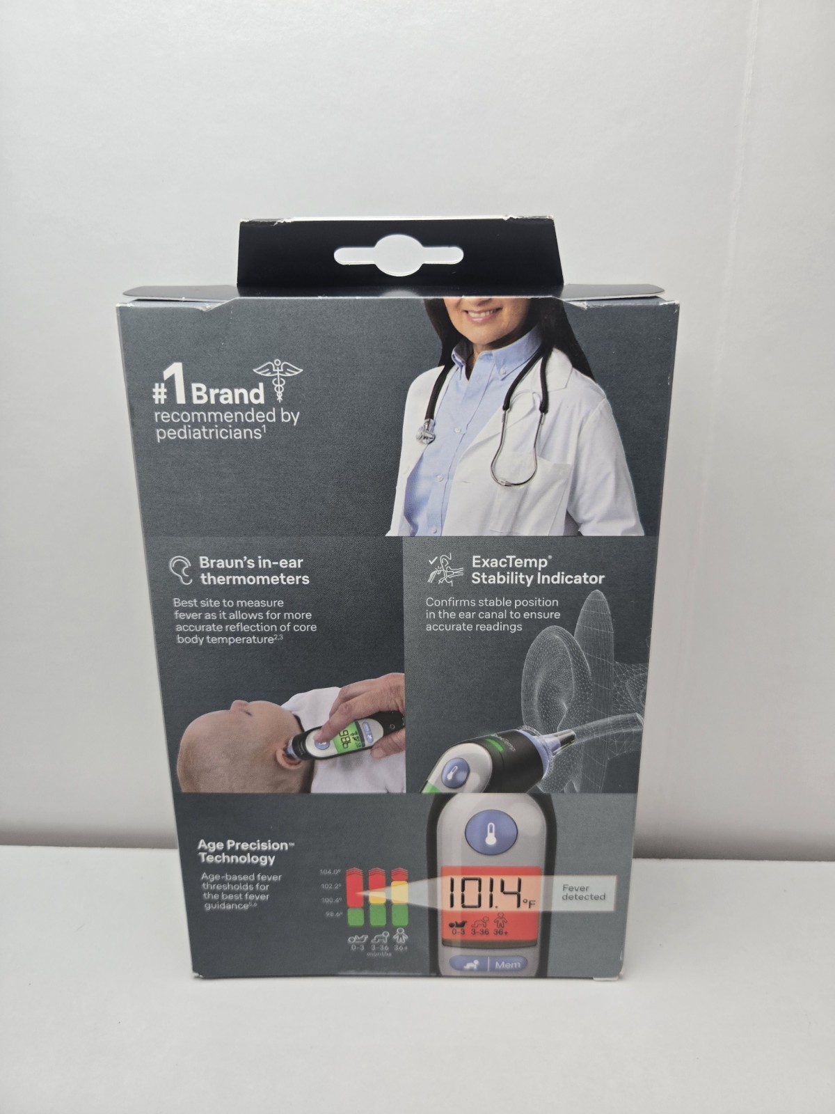Braun ThermoScan 7 Digital Ear Thermometer for Adults Babies & Infants Open Box