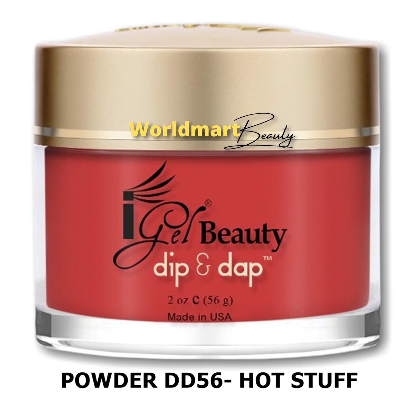 IGel Beauty Dip & Dap Acrylic Dipping Nail Polish POWDER DD56- HOT STUFF