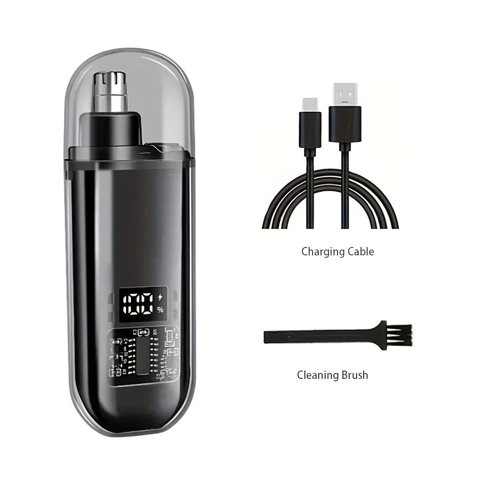 Suitable for Men, USB Charging Nose and Ear Hair Trimmer Portable Electric Nose
