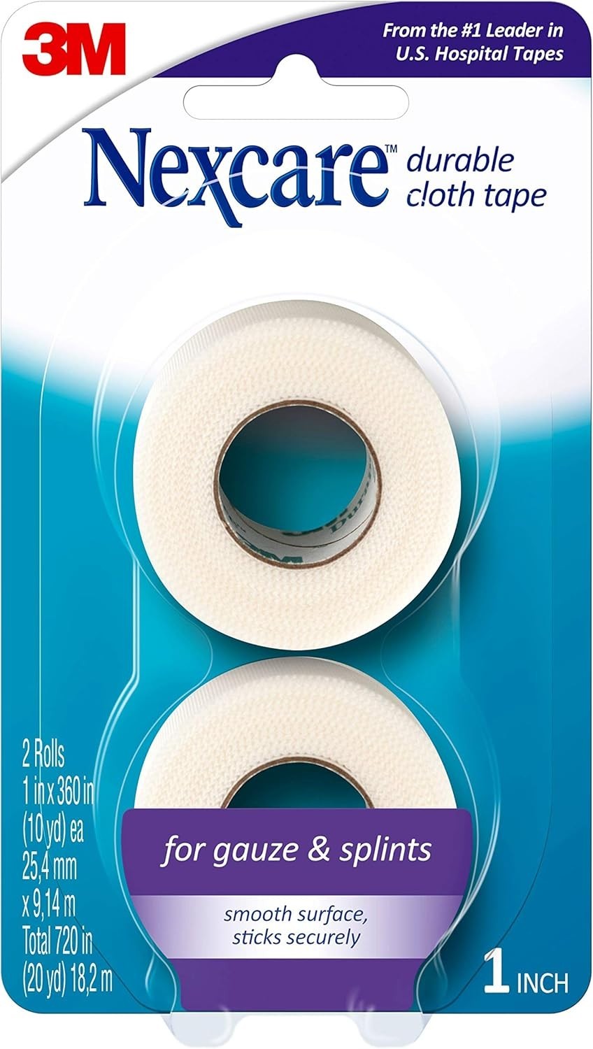 Nexcare Durable Cloth Medical Tape 2 Rolls 1in x 10yds