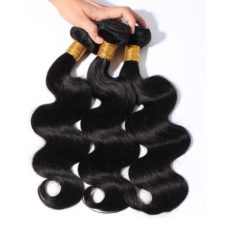 Brazilian Indian Virgin Human Hair 1-3 Bundles Weave Extensions Wavy Straight US
