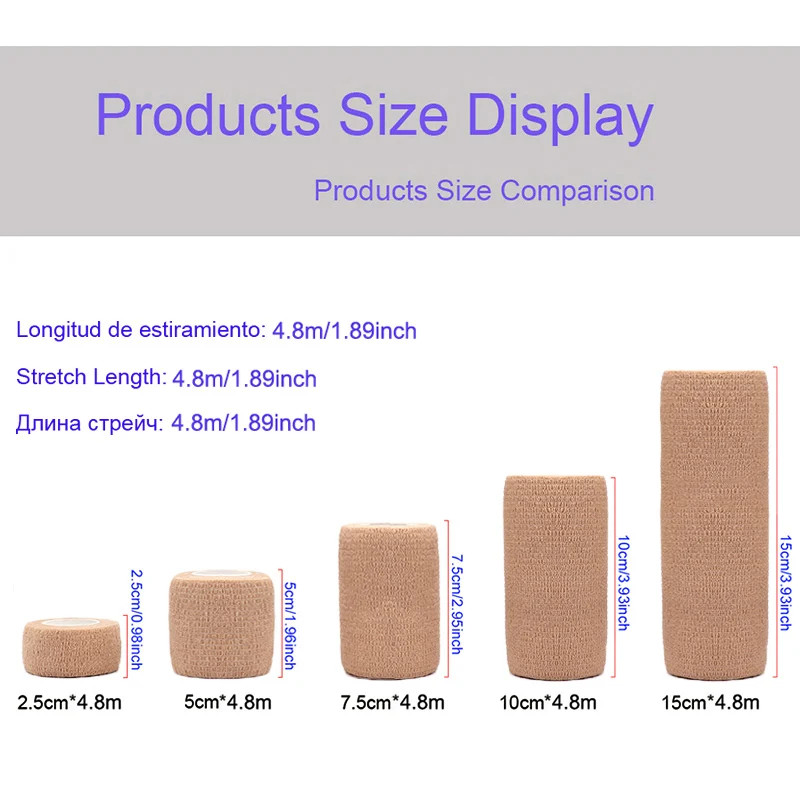 18 Colors Self Adhesive Elastic Sports Bandage Wrap Athletic Support Tape