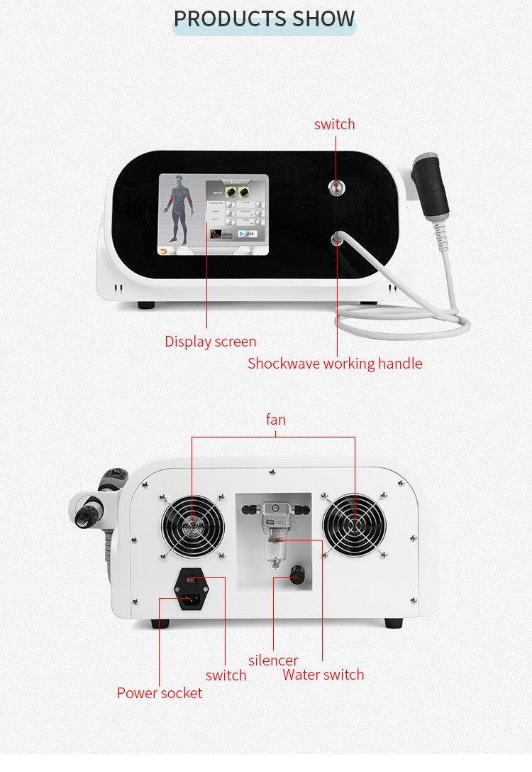 10 Bar Pneumatic ED Shockwave Therapy Machine Pain Relief Removal Spa for Gym US
