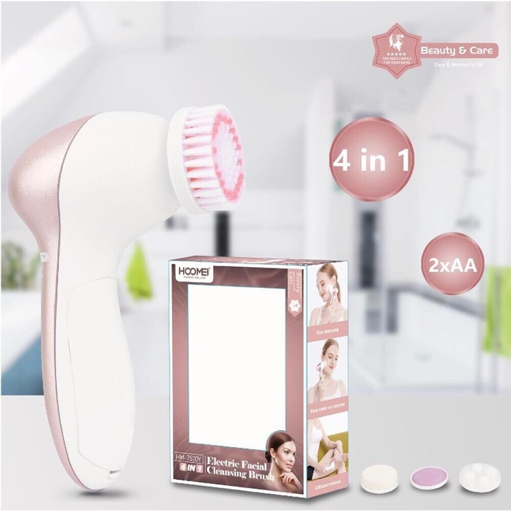 ELECTRIC BRUSH FACIAL MASSAGER FACIAL SOFT SPONGE 4 IN 1