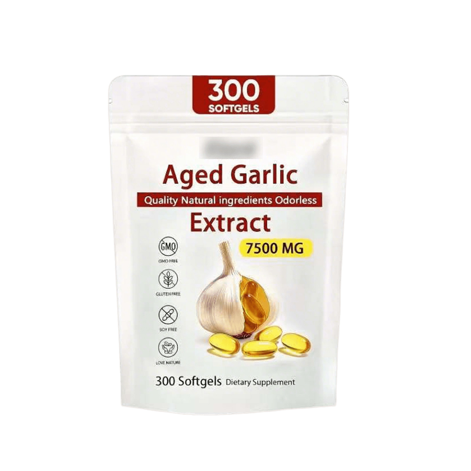 2Pack Elare Aged Garlic Extract, 300 Softgels, 7500mg Odorless Heart & Immune