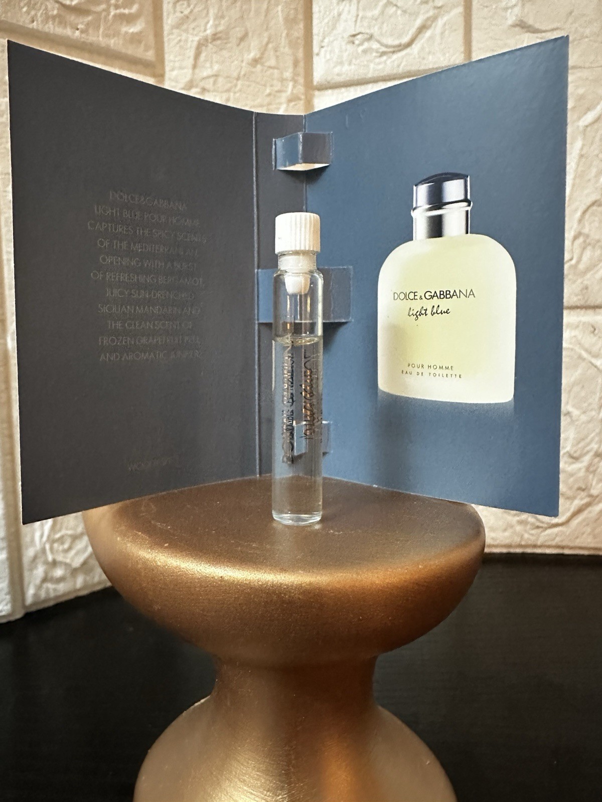 New Sample Size Dolce & Gabbana Light Blue Pour Homme EDT 1.5ml spray
