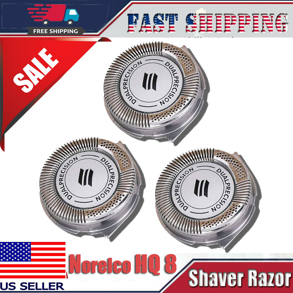 3pcs HQ8 Replacement Heads DualPrecision for Philips Norelco Shavers and blades