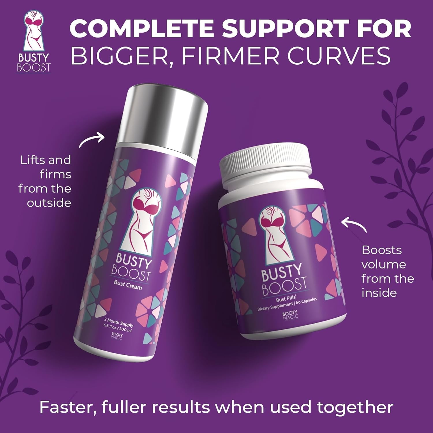 Busty Boost Breast Enhancement Cream – Natural Firming & Lifting Cream for Fulle