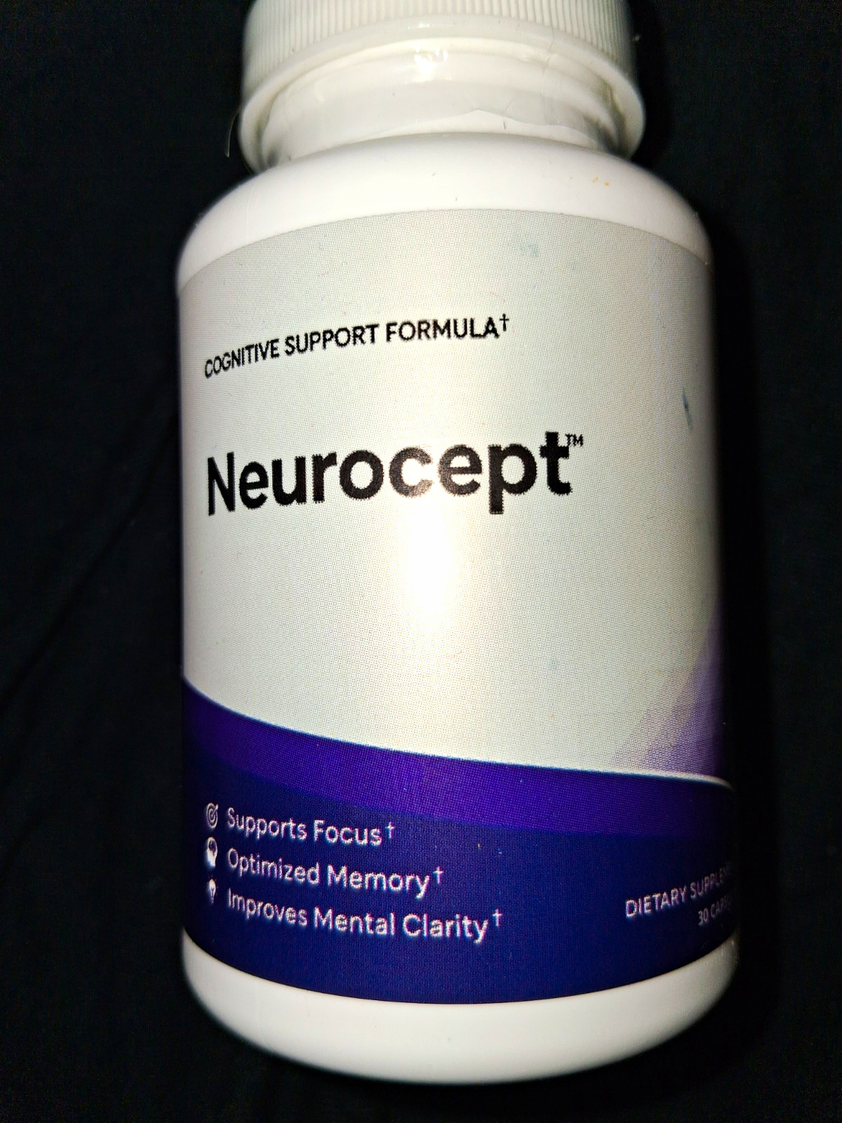 Neurocept Cognitive Support Dietary Supplement Capsules, Caffeine, 30 Ct