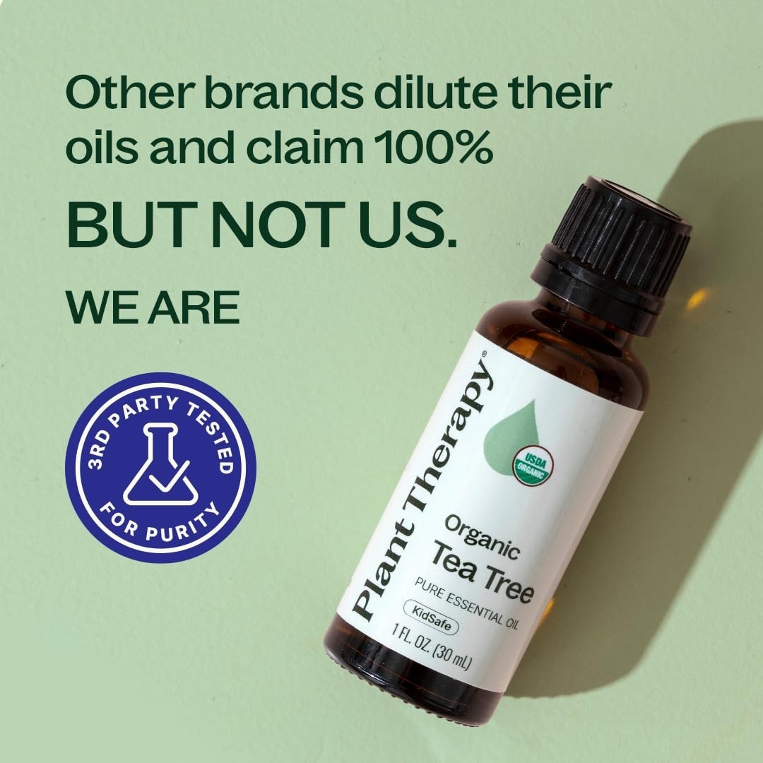 100% Pure Organic Tea Tree Oil – USDA Certified, Undiluted Aromatherapy, 30 mL