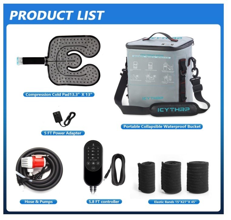 Cold Therapy Machine with Programmable Timer, Portable Ice Machine for Knee afte