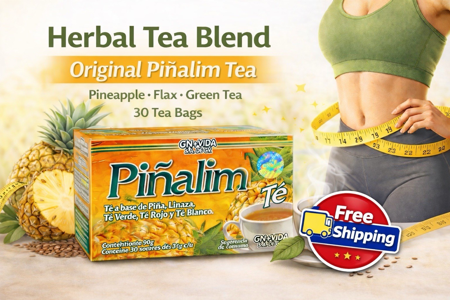 Te Pinalim GN+Vida PINALIM TEA Te de Pina ENVIO GRATIS Pineapple Diet 30 Days