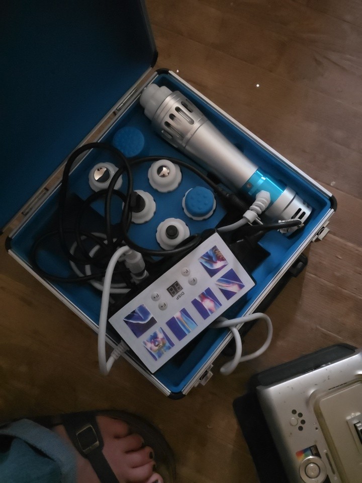 Percussion Shockwave Therapy Device, 7 Heads, Pain Relief for Back, Leg, etc.