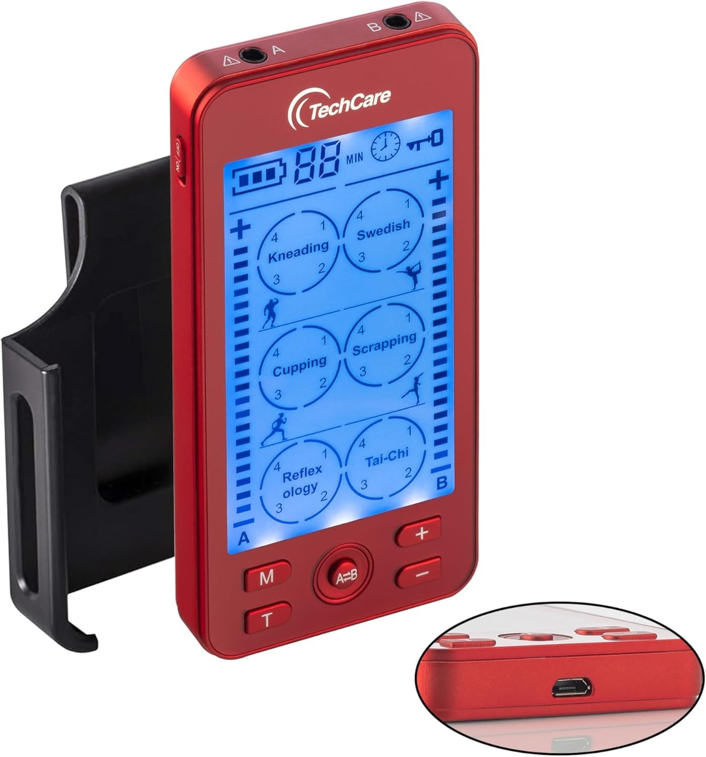 Tens Unit Rechargeable Electronic Pulse Massager Machine 24 Multi Modes