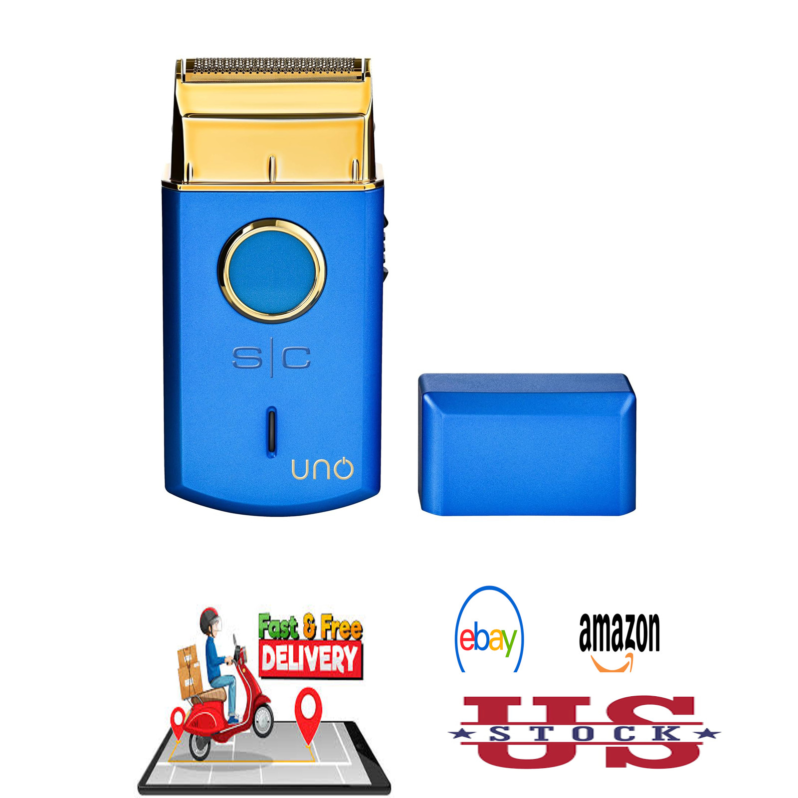 Cordless Single Foil Shaver, Mini Travel Size, Portable Gold Titanium Head