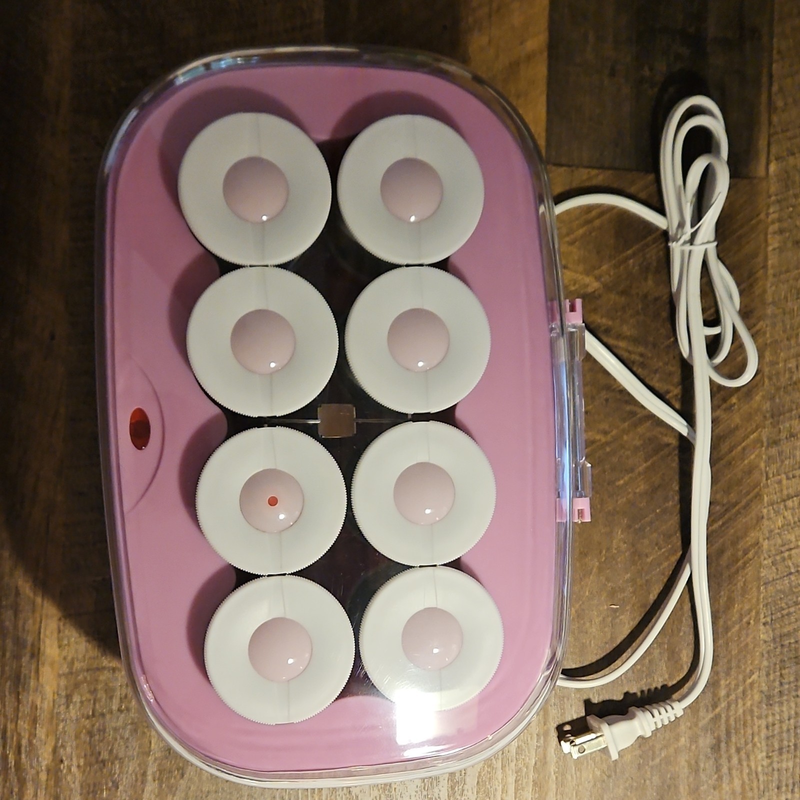 Conair INFINITIPRO Hot Rollers 1 1/2in Pink/White w/ Clips Travel Size 120W