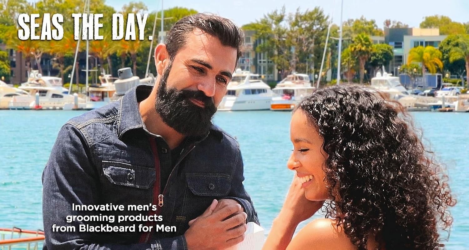 Blackbeard for Men Instant Beard Color Black Brush-On 0.4 oz Temporary Tint