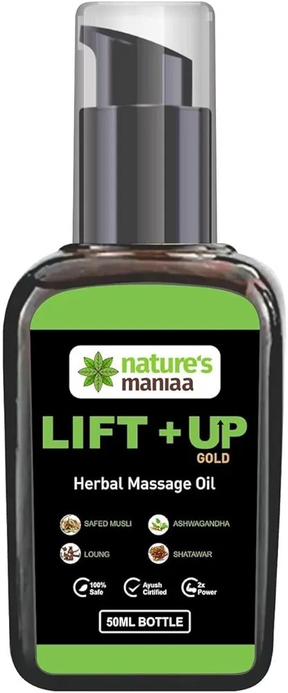 Lift Up Gold Men Herbal Massage Oil XXXL Size Stamina Strength Enhancement 50ML