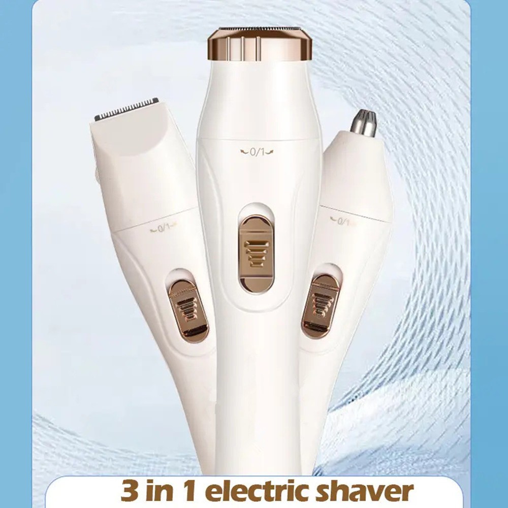 3 in 1 Multifunction USB Painless Shaver Portable Epilator Lady Hair Remover US