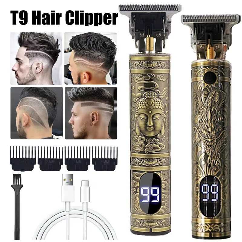 Professional Barber Hair Clipper Cordless Beard Trimmer Electric Razor