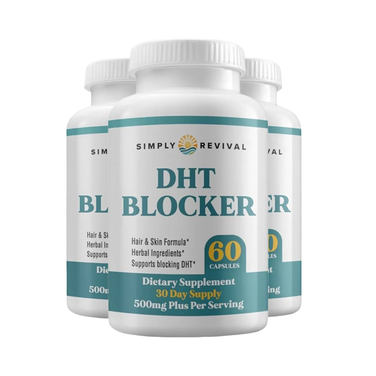 3-Pack Simply Revival DHT Blocker – Promote Healthy Hair Growth – 180 Capsules