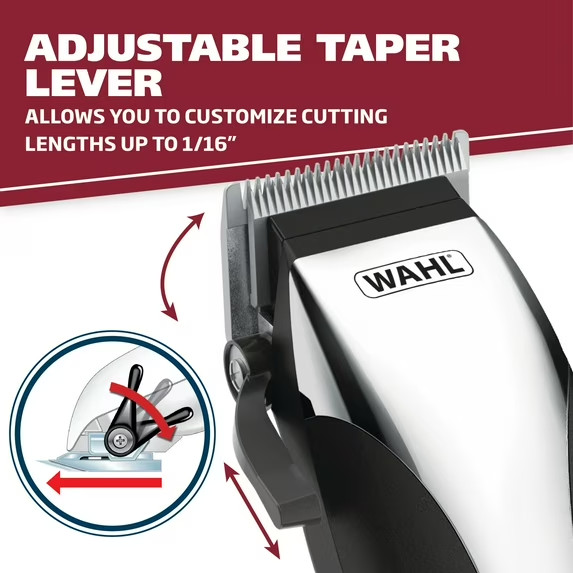 Chrome Pro, Corded Hair Clipper Kit for Men or Women, Black/Chrome 9670-1201