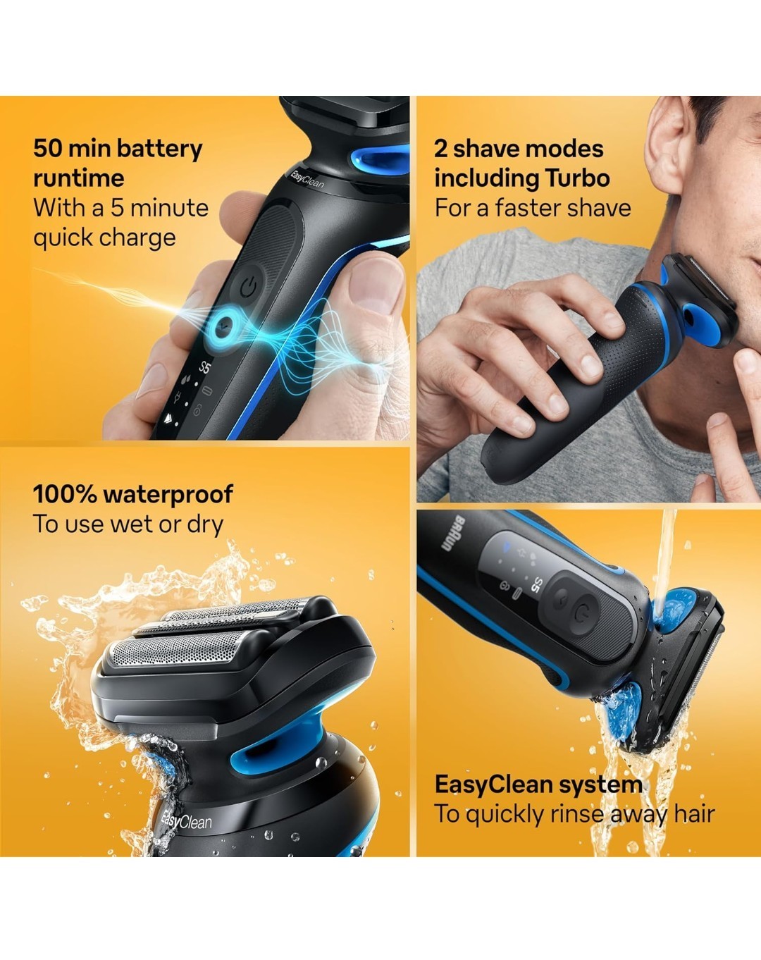 Braun Series 5 Rechargeable Wet & Dry Mens Shaver with Trimmer 5118s