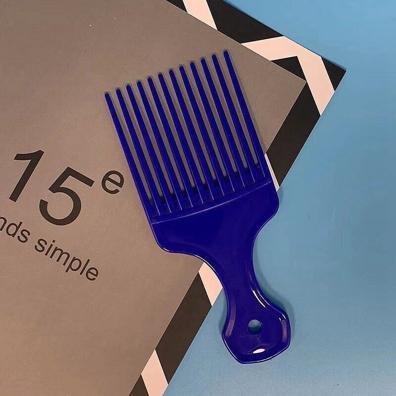Wide Teeth Brush Fork Com African Detangling Afro Curly Hair Comb Plastic