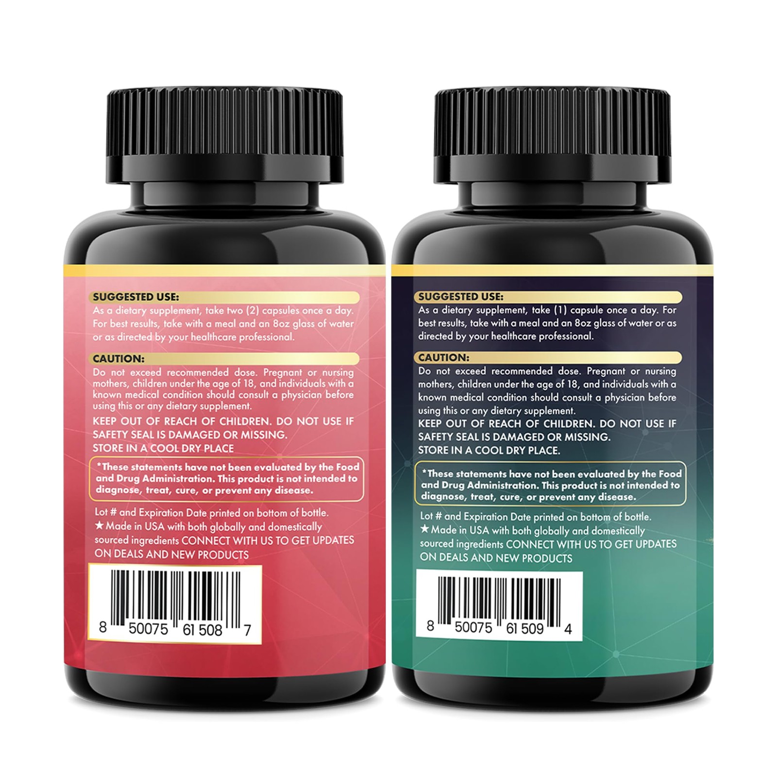 Parrox Dynamic Duo Herbal Bundle Ginger Rhodiola Rosea Sea Moss Ashwagandha