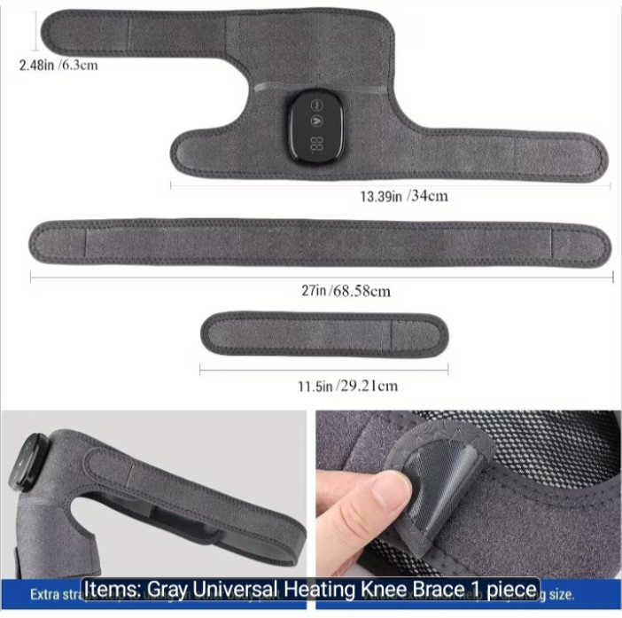 Gray Universal Heating Knee Brace