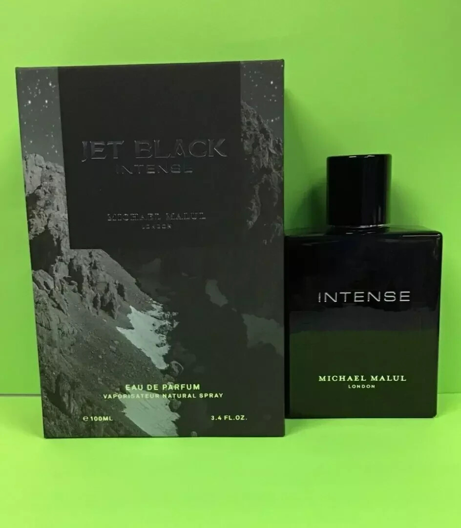 Jet Black Intense by Michael Malul 3.4 oz /100ml Eau de Parfum Spray for Men New