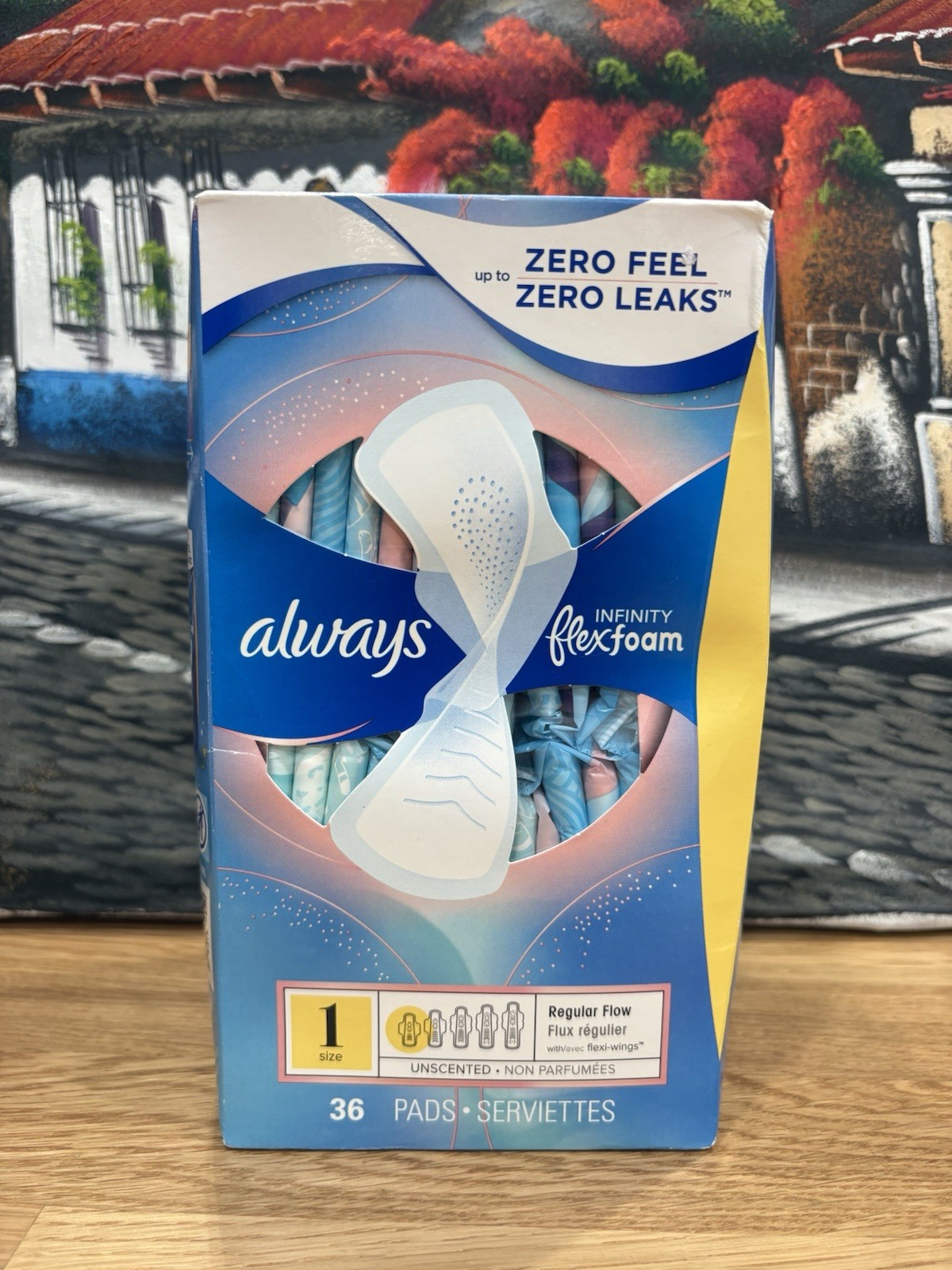Always Infinity FlexFoam Pads Size 1 Regular Flow 36 Count Unscented New Sealed
